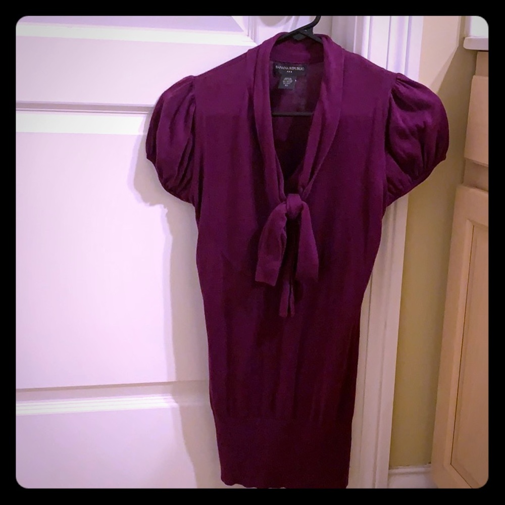 Purple V neck top